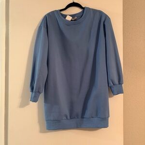 Blue Oversized Sweatshirt